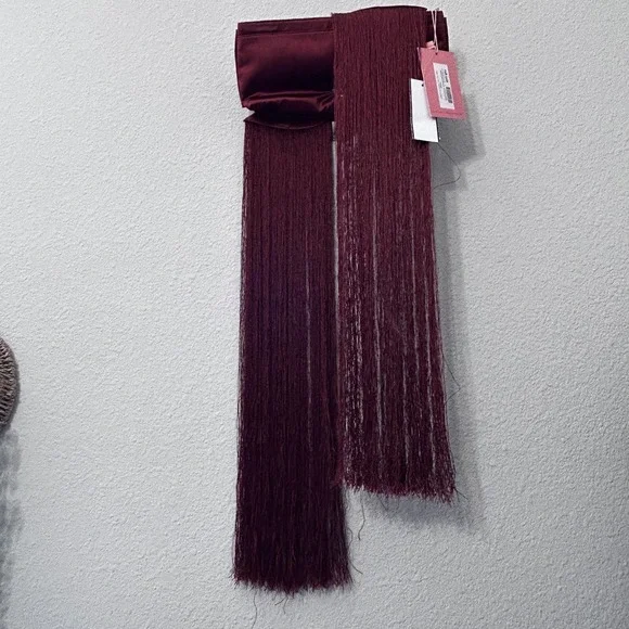 NEW Cult Gaia Banu Mini Fringe Clutch Topaz Quiet Luxury $458 Whimsical Ethereal - Picture 8 of 9